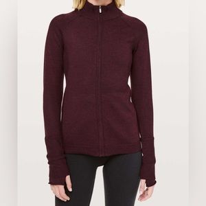 Lululemon time to thrive jacket Marino wool sz 6